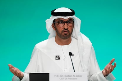 Sultán Al Jaber, presidente de la COP28 en Dubái.