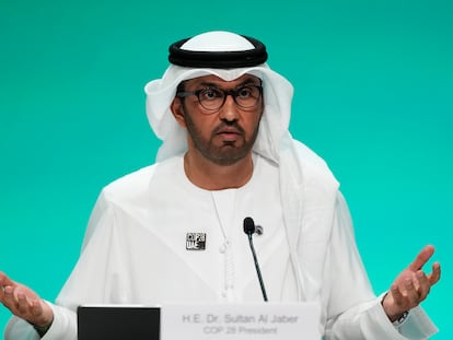 Sultán Al Jaber, presidente de la COP28 en Dubái.