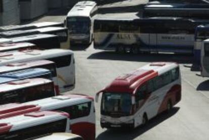 Autobuses en la Estación Sur de Madrid