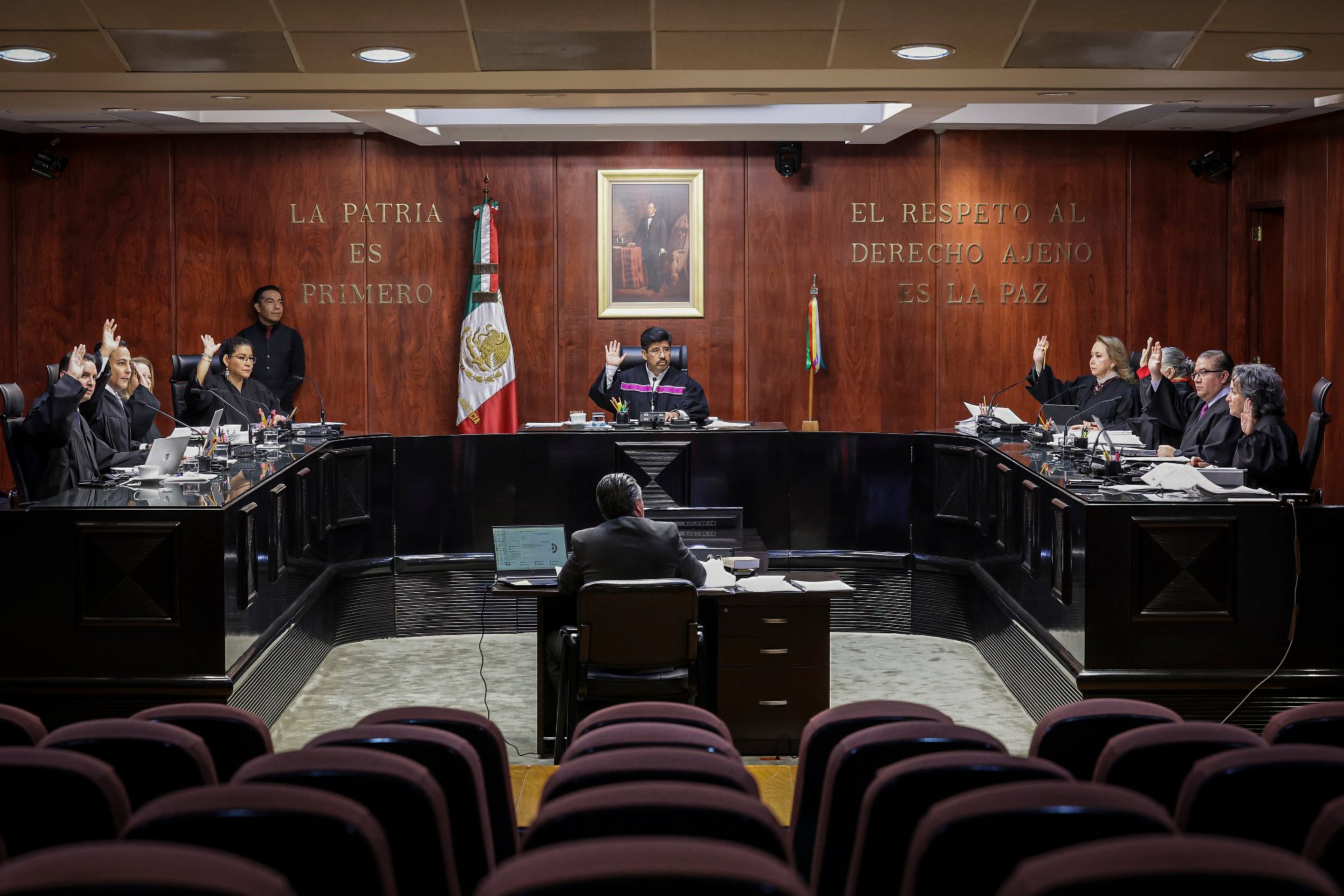 Sesión de la Suprema Corte de Justicia de la Nación, este jueves.