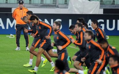 Carlo Ancelotti (pictured watching his players) needs to establish a standard Real Madrid performance.