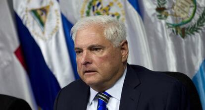 El expresidente Ricardo Martinelli durante el juramento