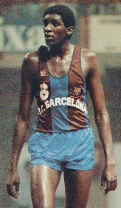 Chicho Sibilio, en un partit amb el Barça
