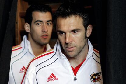 Marchena y Busquets, antes de la rueda de prensa