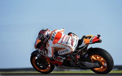 Marc Márquez, durante la sesión de clasificación