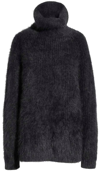 Jersey de angora negro de cuello vuelto de H&M (c.p.v).