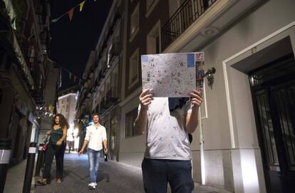 Vista de la calle Santa Ana, en la manzana donde más pisos turísticos hay de Madrid