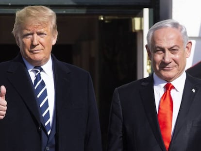 Trump y Netanyahu, este lunes en la Casa Blanca.  