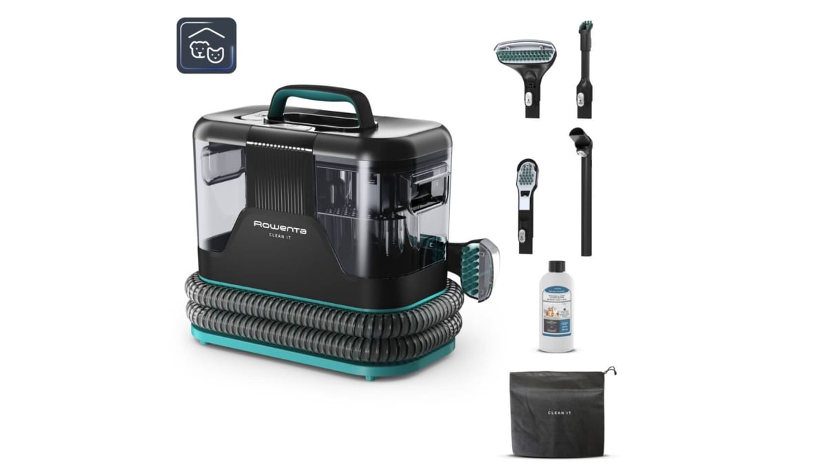 Clean It upholstery vacuum cleaner with 750 watts of power, from Rowenta.