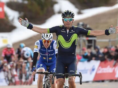 Valverde, ganador en La Molina por delante de Dan Martin.