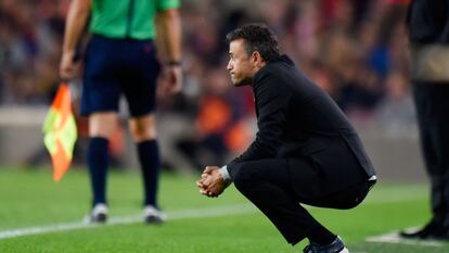 Luis Enrique, durante um jogo desta temporada.