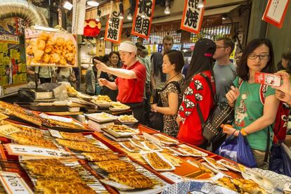 El mercado de Nishiki, en Tokio.