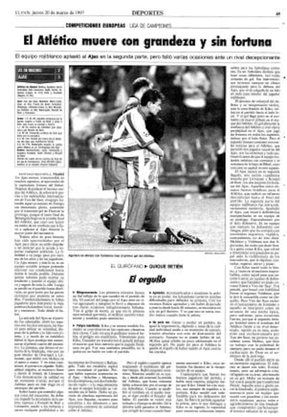 Crónica del partido de vuelta