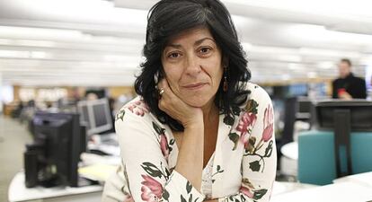 Almudena Grandes en la redacción de El PAÍS.