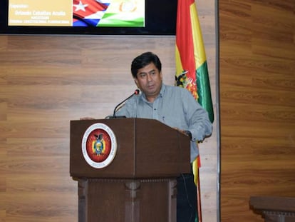 Orlando Ceballos, durante una conferencia. 