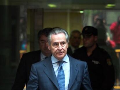 Miguel Blesa a la salida de la Audiencia Nacional