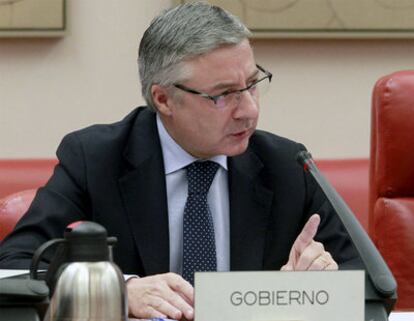 El ministro, durante su comparecencia en la Comisión de Fomento.