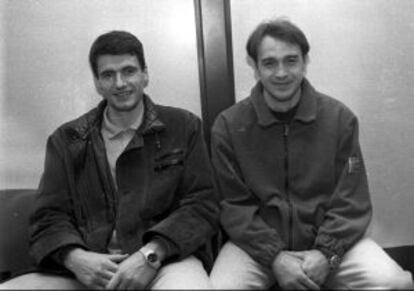 Laso, a la derecha, con Perasovic en 1995.