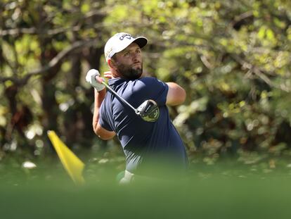 Jon Rahm, en la primera ronda en Augusta.