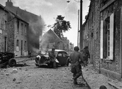 Soldados estadounidenses, en Normandía, el 16 de junio de 1944.