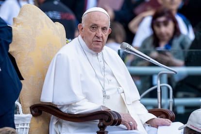 El papa Francisco en un evento durante la jornada de la infancia, el pasado sábado.