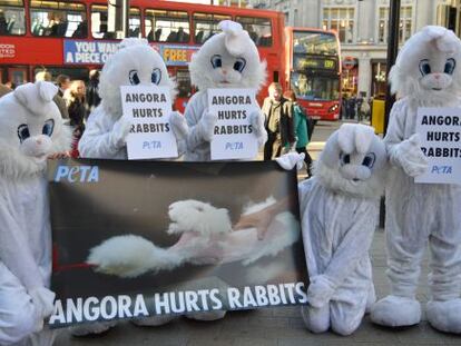 Una protesta en Londres en defensa de los animales.