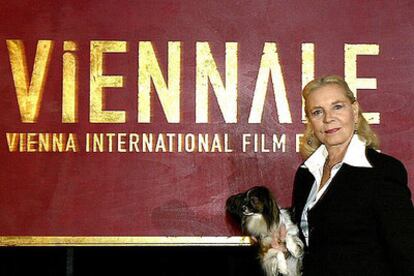 Lauren Bacall, durante la conferencia de prensa en Viena.