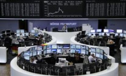 La clásica imagen de Reuters de la Bolsa de Fráncfort.