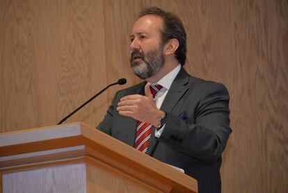 Gerardo Lozano, durante un curso, en marzo 2019