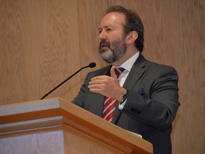 Gerardo Lozano, durante un curso, en marzo 2019