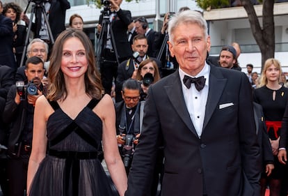 Calista Flockhart y Harrison Ford en Cannes.