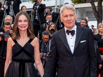 Calista Flockhart y Harrison Ford en Cannes.