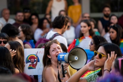 Un momento de la manifestación del Orgullo en Valencia, celebrada el sábado con el lema 'Orgull de totes, drets per a totes’ (Orgullo de todos, derechos para todos).
