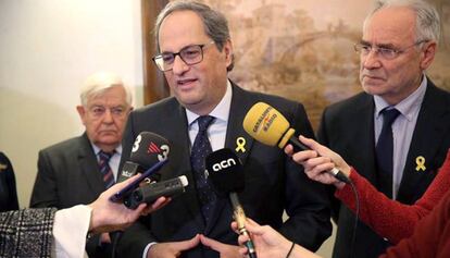 El presidente de la Generalitat, Quim Torra, durante su visita a Eslovenia.