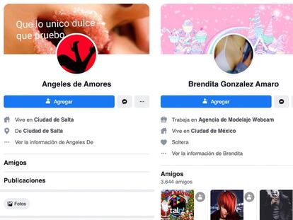 Algunos de los perfiles falsos que, de acuerdo a la Fiscalía General del Estado de Veracruz, "Greek" Román usó para engañar a las víctimas.