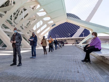 Vacunación en el Museu de les Ciències de Valencia, en el pasado mes de abril.