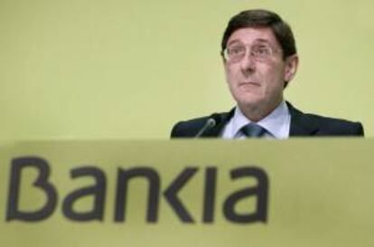 El presidente de Bankia, Jose Ignacio Goirigolzarri, durante una intervención en la Junta General de accionistas. EFE/Archivo