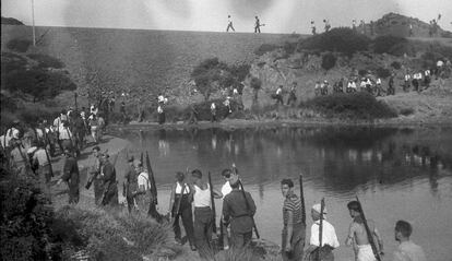 Imatge del desembarcament republicà a Mallorca.