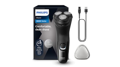 regalos para navidad econmicos: afeitadora elctrica Philips para usar sobre piel seca o mojada.