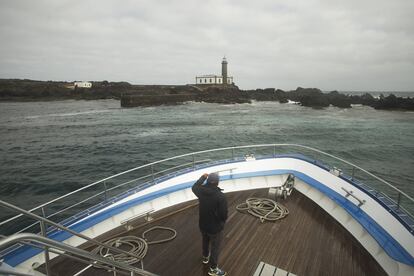 Faro de Punta Delgada en la Isla de Alegranza, dentro del Parque Natural del archipiélago de Chinijos.