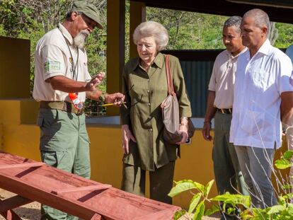 Beatriz de Holanda, el lunes en el parque nacional de Washington Slagbaa en Bonaire.