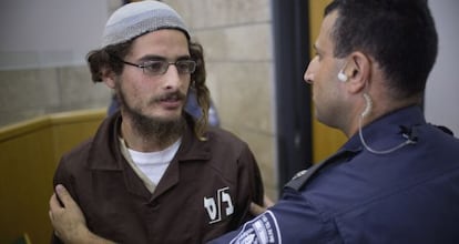 El líder jueu radical Meir Ettinger, dimarts en un tribunal de Natzaret.