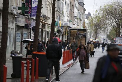 Ambiente en una zona comercial en Saint-Denis, el 19 de noviembre de 2015.