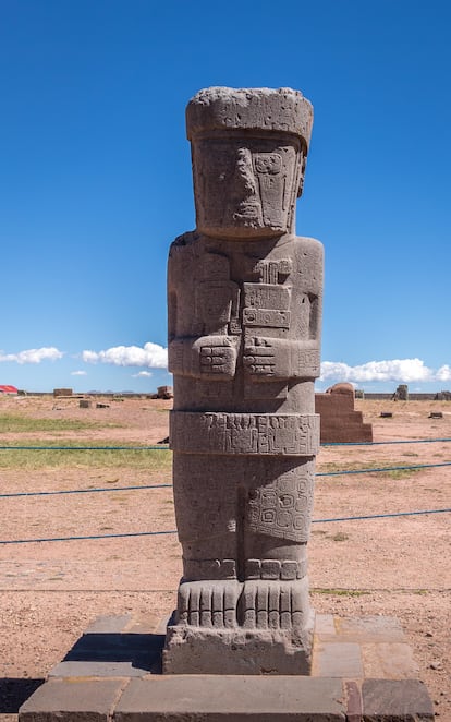 El sitio arqueológico de Tiwanaku, en Bolivia.
