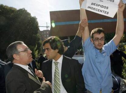 Protesta contra Güemes el pasado día 1 de octubre en el hospital Clínico.