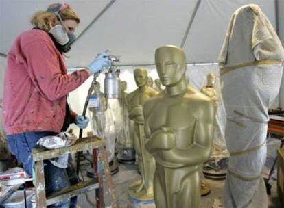 Últimos preparativos de la gala que se celebrará hoy en el Kodak Theatre de Los Ángeles.