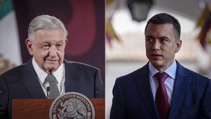 Andrés Manuel López Obrador y Daniel Noboa