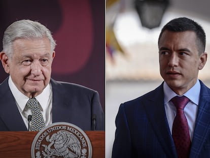 Andrés Manuel López Obrador y Daniel Noboa