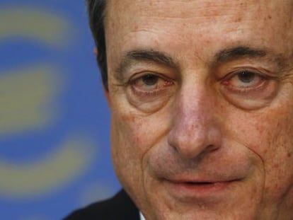 El presidente del BCE, Mario Draghi, en Fr&aacute;ncfort.