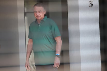 Former Brazilian president Jair Bolsonaro, this Thursday at his residence in Brasilia.
